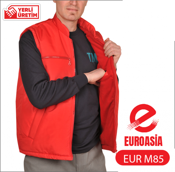 Kirmizi Isci Yelegi Is Elbiseleri Imalati Interoon