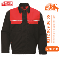 Siyah-Kırmızı İş Ceketi